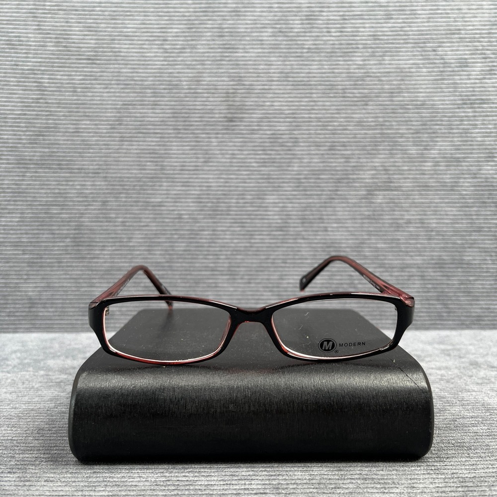 Modern Optical Lulu Y2k Eyeglass Frames Violet Black Rectangular Italian